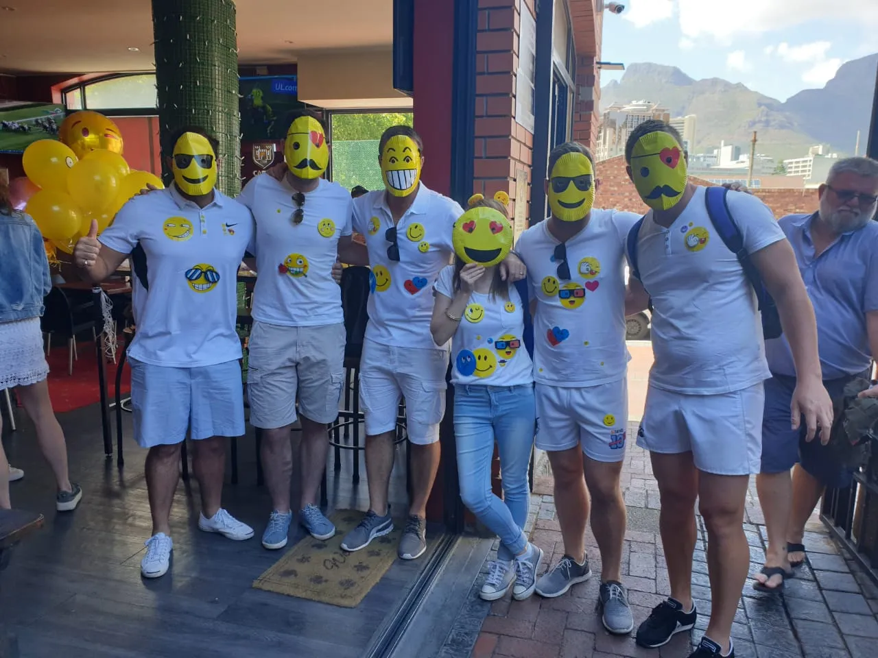 Guests in fancy dress for the Cape Town Sevens