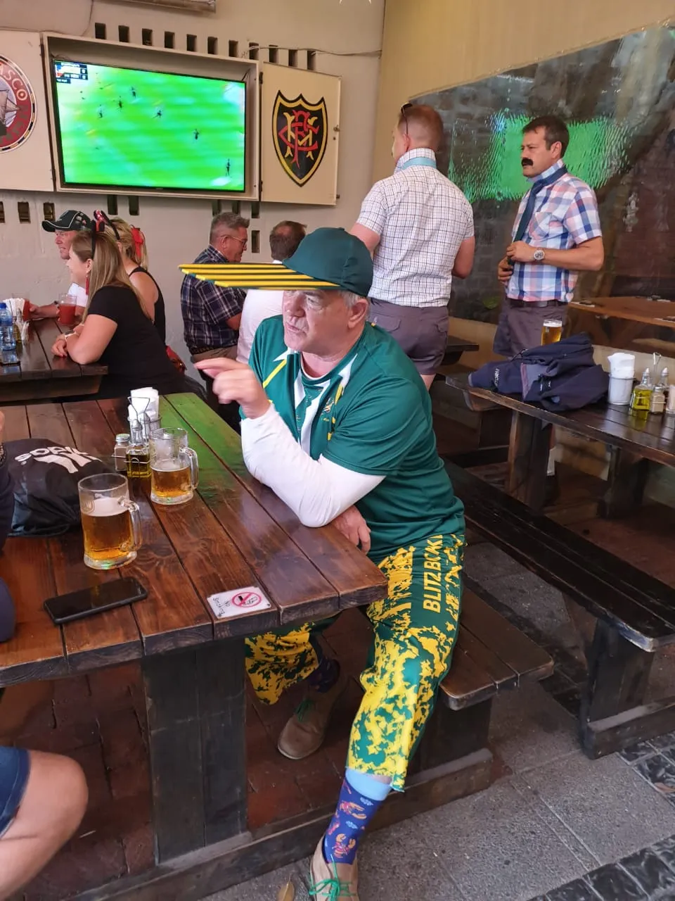 Guests in fancy dress for the Cape Town Sevens