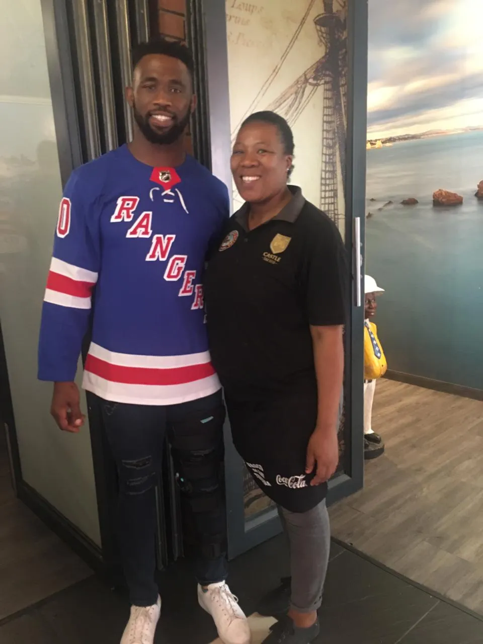 Siya Kolisi with a guest at Vasco’s